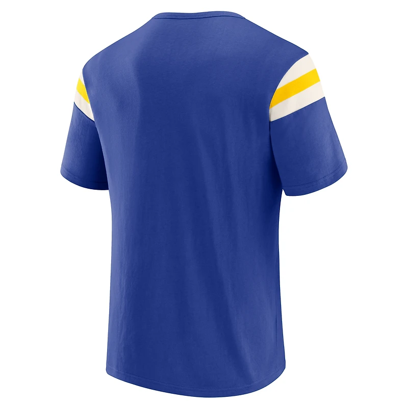 T-shirt à manches rayées pour homme, collection Darius Rucker par Fanatics Royal Los Angeles Rams