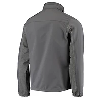 Men's Dunbrooke Graphite Los Angeles Rams Circle Zephyr Softshell Full-Zip Jacket