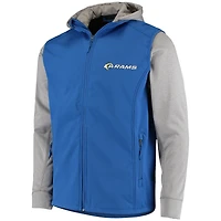 Men's Dunbrooke Royal/Gray Los Angeles Rams Alpha Full-Zip Jacket