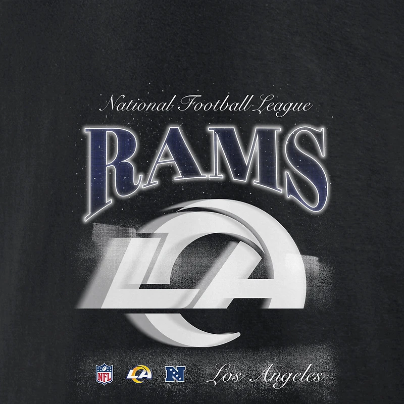Men's Fanatics Black Los Angeles Rams Back Logo Fleece Hoodie