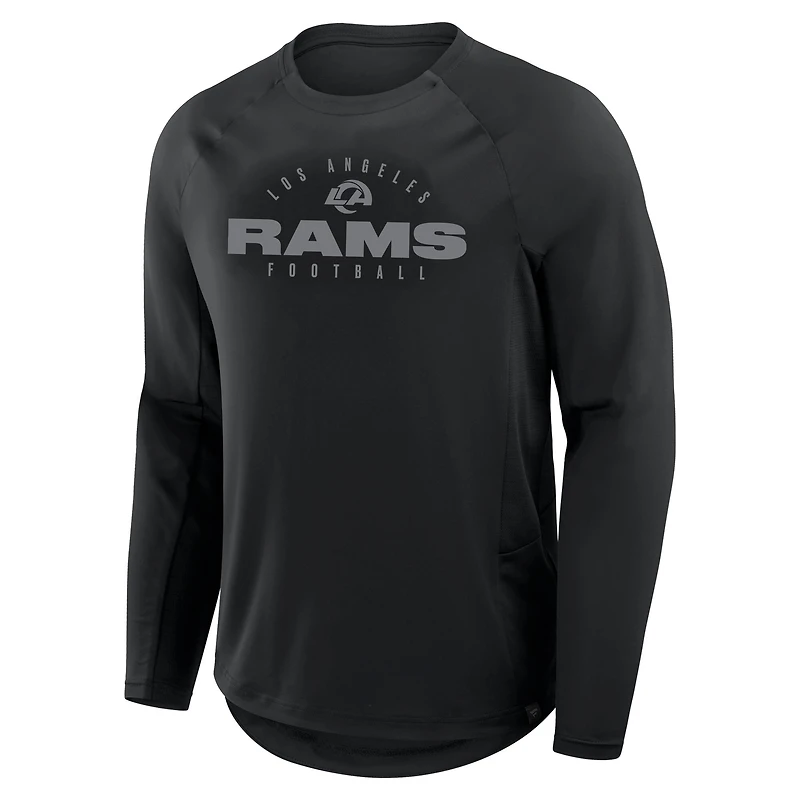 T-shirt à manches longues Fanatics pour homme, noir, Los Angeles Rams, grand format
