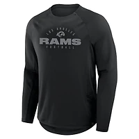 T-shirt à manches longues Fanatics pour homme, noir, Los Angeles Rams, grand format
