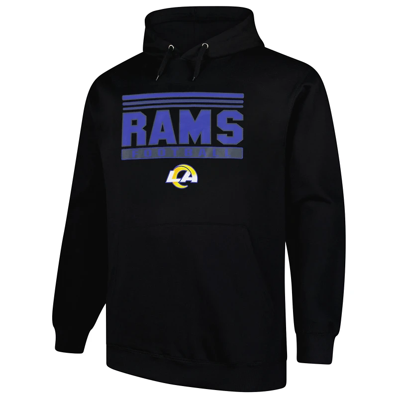 Sweat à capuche noir Fanatics Los Angeles Rams Big & Tall Pop pour hommes
