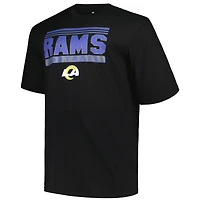T-shirt pop noir Big & Tall Fanatics pour hommes des Rams de Los Angeles