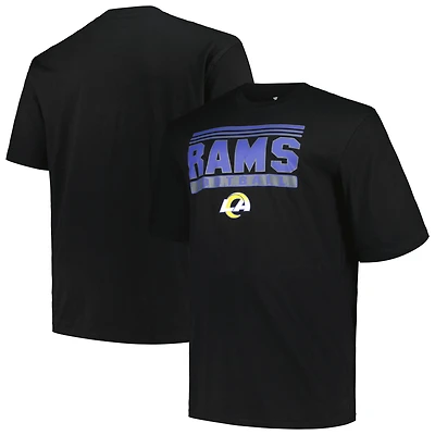 Men's Fanatics Black Los Angeles Rams Big & Tall Pop T-Shirt