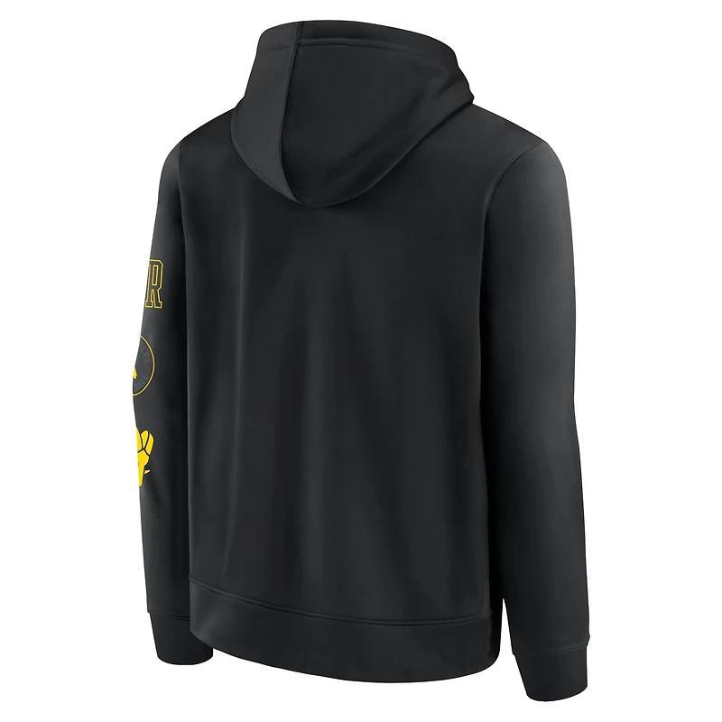 Men's Fanatics Black Los Angeles Rams Blackout Pullover Hoodie
