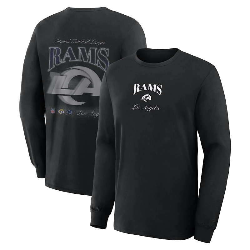 Men's Fanatics  Black Los Angeles Rams Midnight Falls Long Sleeve T-Shirt