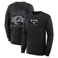 Men's Fanatics  Black Los Angeles Rams Midnight Falls Long Sleeve T-Shirt
