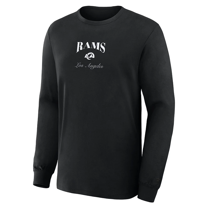 Men's Fanatics  Black Los Angeles Rams Midnight Falls Long Sleeve T-Shirt