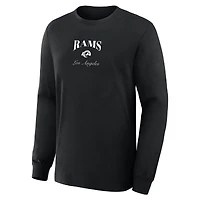 Men's Fanatics  Black Los Angeles Rams Midnight Falls Long Sleeve T-Shirt