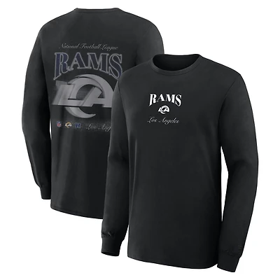 Men's Fanatics Black Los Angeles Rams Midnight Falls Long Sleeve T-Shirt