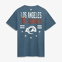 T-shirt Fanatics Blue Los Angeles Rams pour homme, style américain délavé