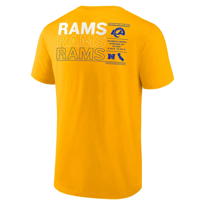 Men's Fanatics Gold Los Angeles Rams Repeat Stats T-Shirt