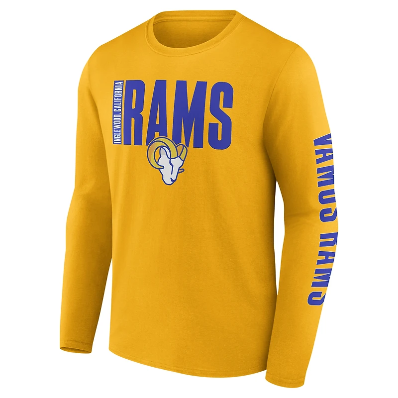 Men's Fanatics Gold Los Angeles Rams Vision Long Sleeve T-Shirt