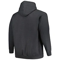 Sweat à capuche Fanatics Heather Charcoal Los Angeles Rams Big & Tall pour hommes