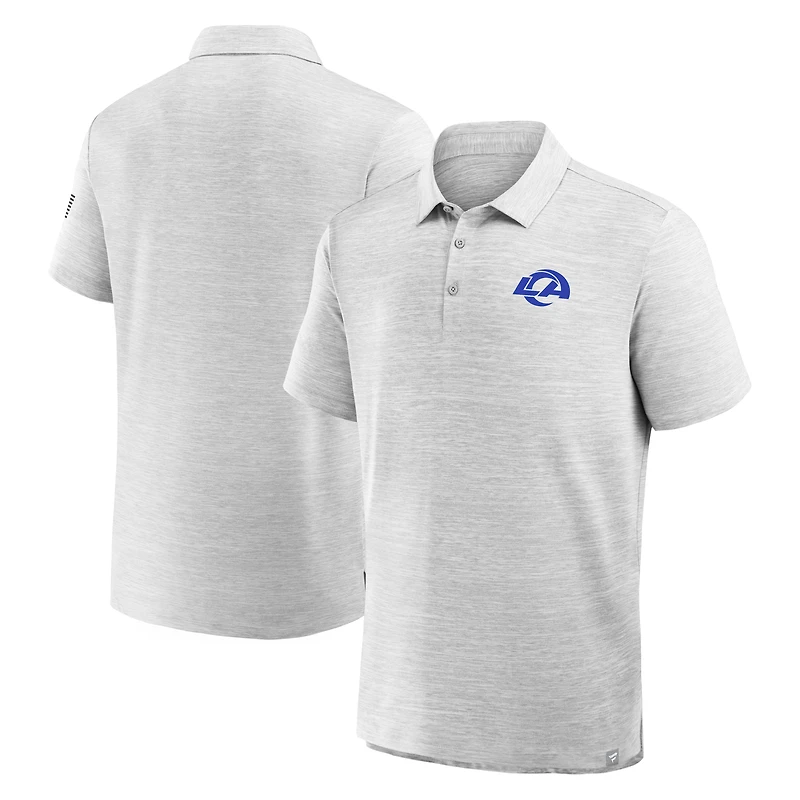 Men's Fanatics Heather Gray Los Angeles Rams Clutch Polo