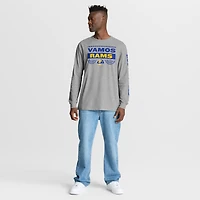 Men's Fanatics Heather Gray Los Angeles Rams Hometown Sweep Legacy Long Sleeve T-Shirt