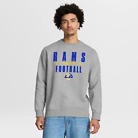 Sweat-shirt Fanatics gris chiné pour homme, motif Powerful Throw Legacy des Los Angeles Rams