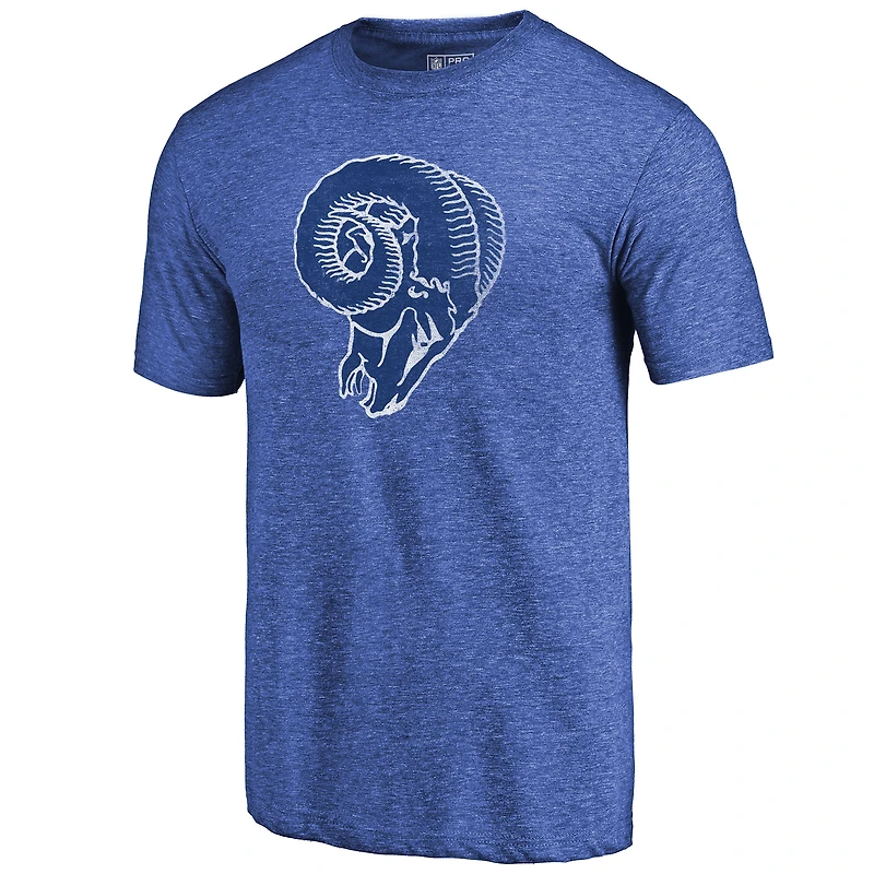T-shirt rétro à trois mélanges Fanatics Heathered Royal Los Angeles Rams Greatest Dad pour hommes