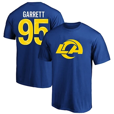 Men's Fanatics Myles Garrett Royal Los Angeles Rams Big & Tall Name Number T-Shirt