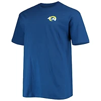 Men's Fanatics Royal Los Angeles Rams Big & Tall #1 Dad 2-Hit T-Shirt