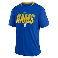 Men's Fanatics Royal Los Angeles Rams Defender Fade Slant T-Shirt