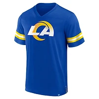 Men's Fanatics  Royal Los Angeles Rams Jersey Tackle V-Neck T-Shirt