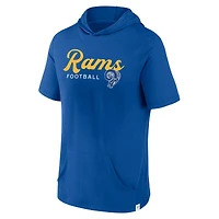 Sweat à capuche manches courtes pour hommes Fanatics Royal Los Angeles Rams Offensive Strategy