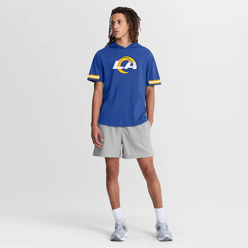 T-shirt à capuche manches courtes Fanatics Royal Los Angeles Rams Optimal Play pour homme