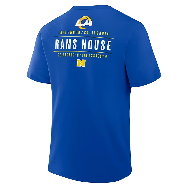 Men's Fanatics Royal Los Angeles Rams Passing Pocket Legacy T-Shirt