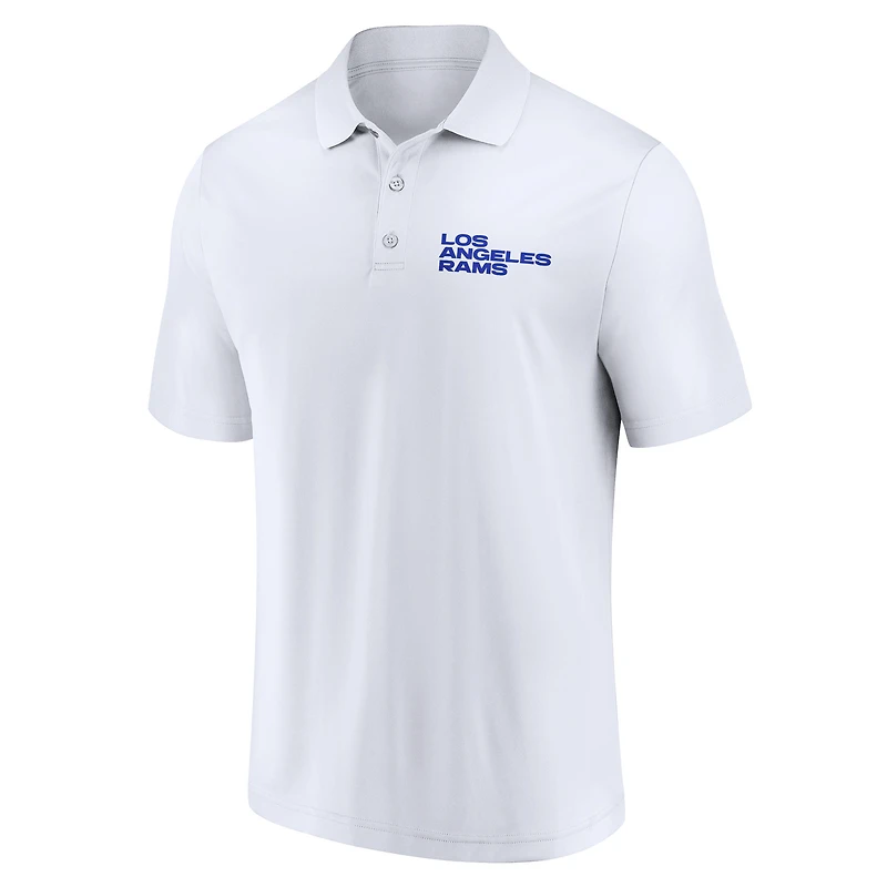 Men's Fanatics White/Royal Los Angeles Rams Lockup Two-Pack Polo Set