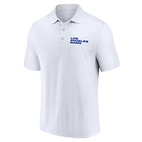 Men's Fanatics White/Royal Los Angeles Rams Lockup Two-Pack Polo Set