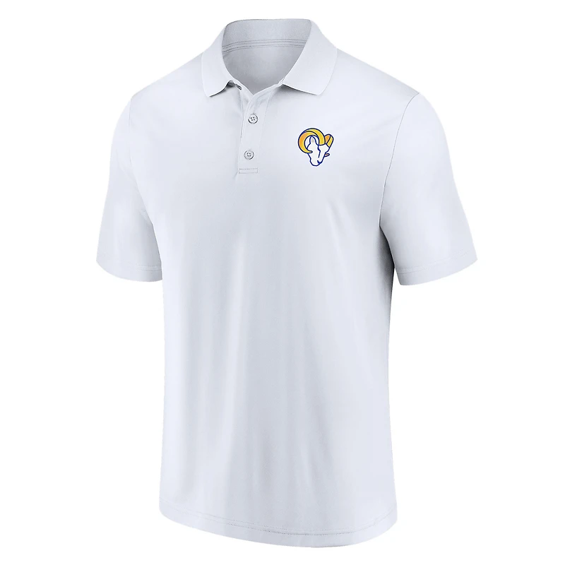 Men's Fanatics White Los Angeles Rams Component Polo