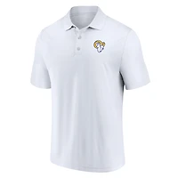 Men's Fanatics White Los Angeles Rams Component Polo