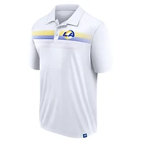Men's Fanatics White Los Angeles Rams Victory For Us Interlock Polo