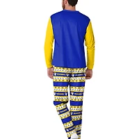 FOCO Royal Los Angeles Rams Wordmark Ugly Ensemble de pyjama pour homme