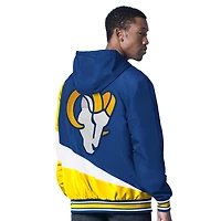 Men's G-III Sports by Carl Banks Royal/Charcoal Los Angeles Rams Dual Threat Reversable Full-Zip Hooded Jacket