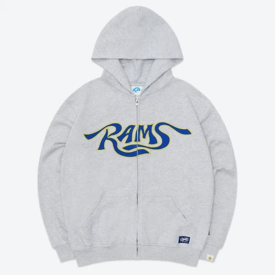 Men's Gray Los Angeles Rams x Alfred's Apartment Mark Full-Zip Hoodie