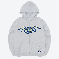 Men's Gray Los Angeles Rams x Alfred's Apartment Mark Full-Zip Hoodie
