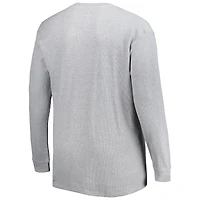 T-shirt thermique à manches longues en tricot gaufré Los Angeles Rams Big & Tall gris chiné pour homme