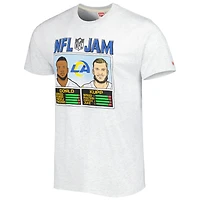 Hommage pour hommes Aaron Donald & Cooper Kupp Ash Los Angeles Rams NFL Jam T-shirt tri-mélange