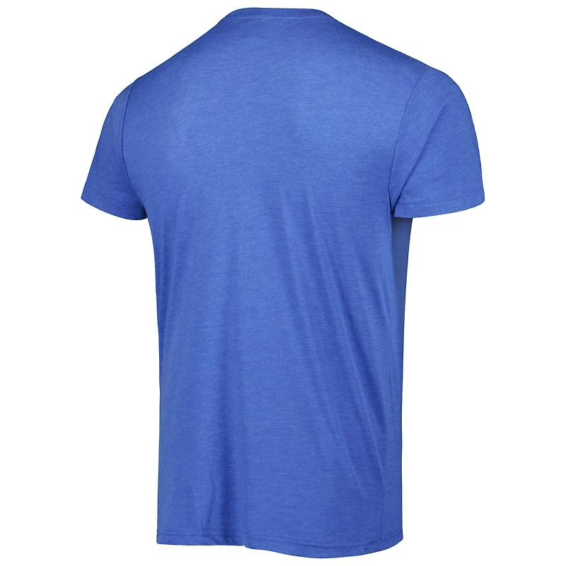 Men's Homage Aaron Donald Heathered Heather Royal Los Angeles Rams NFL Blitz Player Tri-Blend T-Shirt