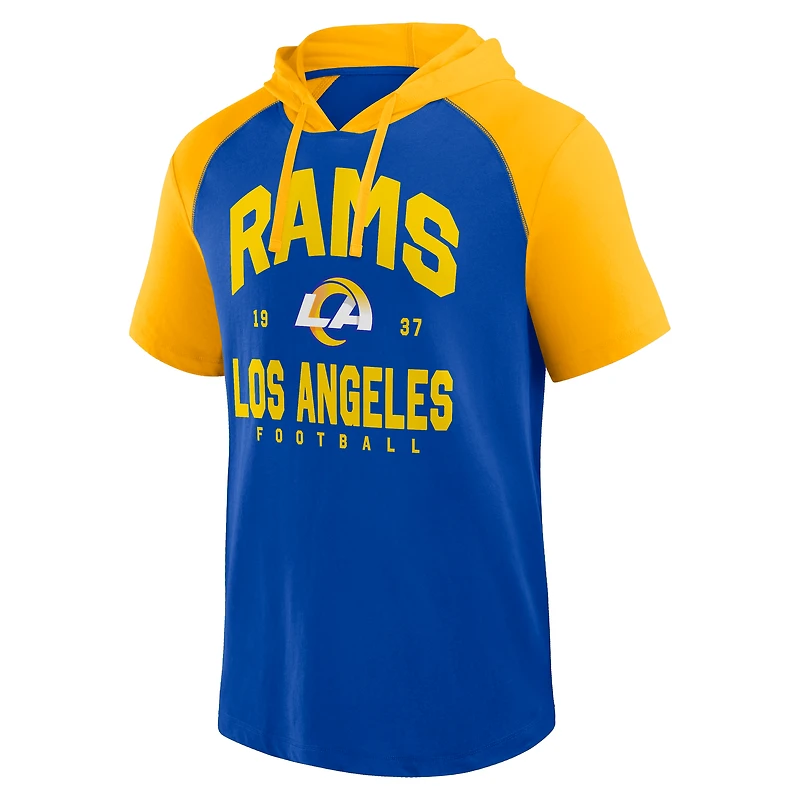 Men's Logo Athletic Royal Los Angeles Rams Prime Hoodie T-Shirt