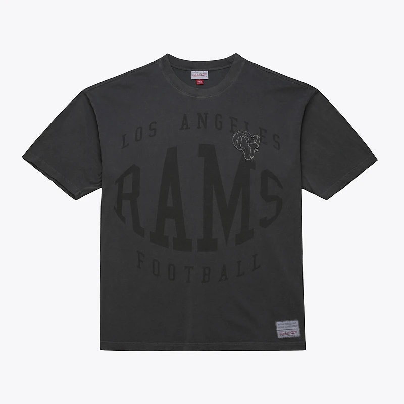 Men's Mitchell & Ness Black Los Angeles Rams Downtown Collection Premium T-Shirt