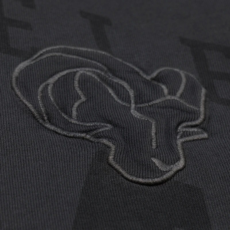 Men's Mitchell & Ness Black Los Angeles Rams Downtown Collection Premium T-Shirt