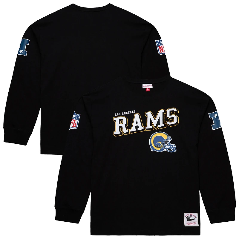 T-shirt à manches longues Mitchell & Ness noir pour homme