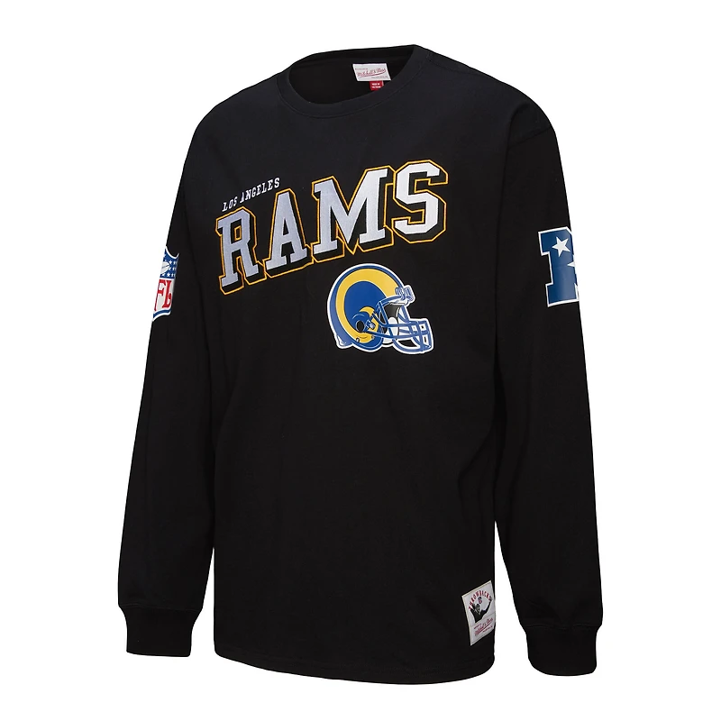T-shirt à manches longues Mitchell & Ness noir pour homme