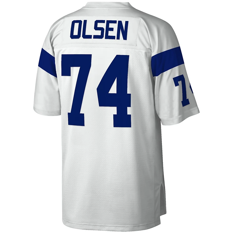 Maillot réplique Mitchell & Ness Merlin Olsen blanc Los Angeles Rams Legacy pour hommes