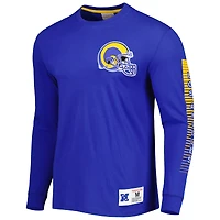T-shirt à manches longues mode Royal Los Angeles Rams Mitchell & Ness pour homme