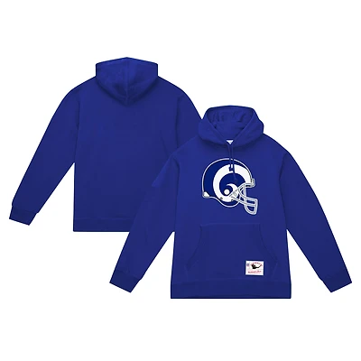 Sweat à capuche vintage avec logo du casque des Los Angeles Rams de Mitchell & Ness Royal pour homme